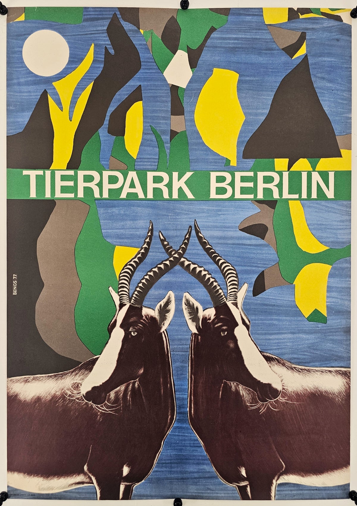Tierpark Berlin, Anetelopes - Original Vintage Poster