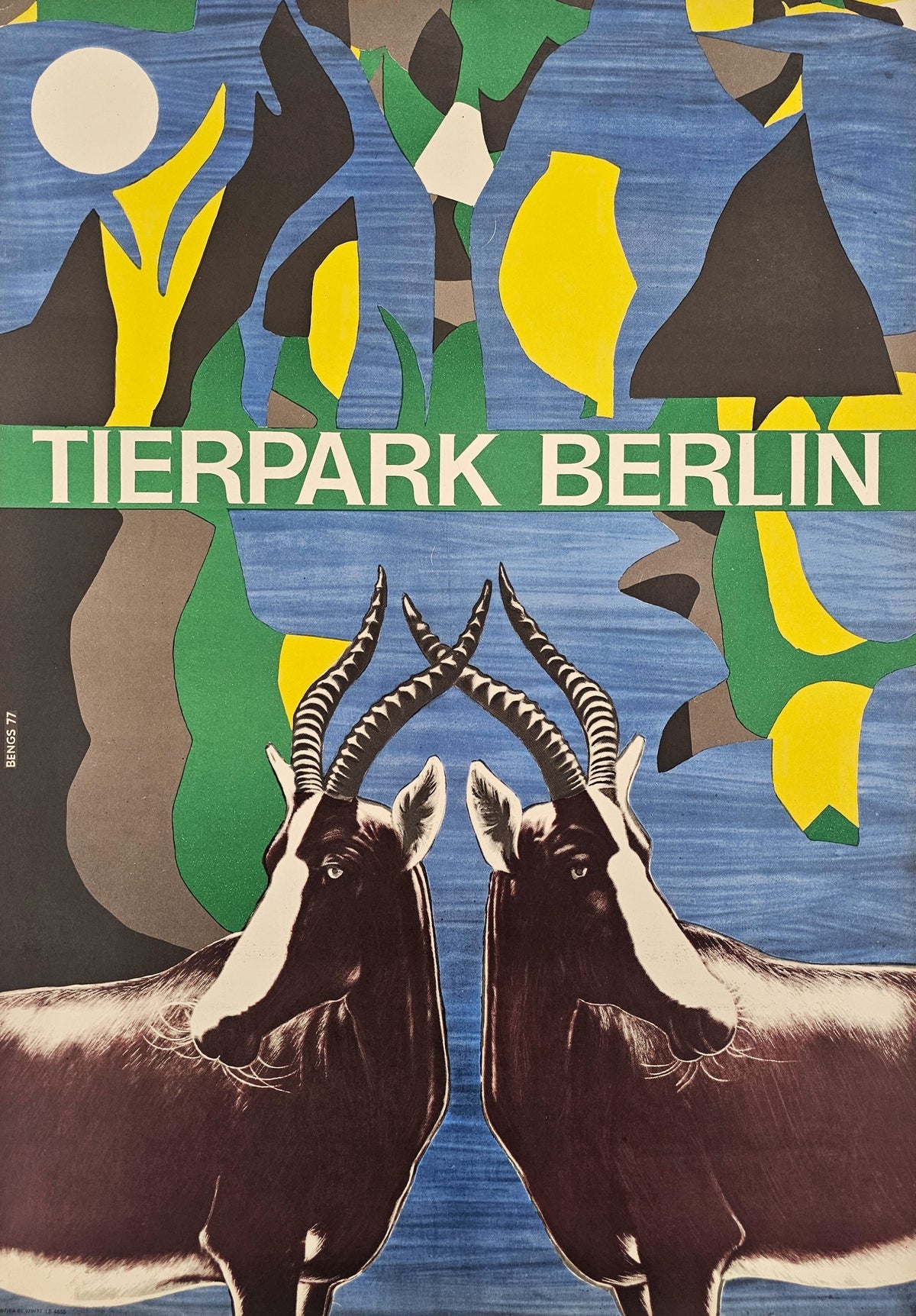 Tierpark Berlin, Anetelopes - Original Vintage Poster