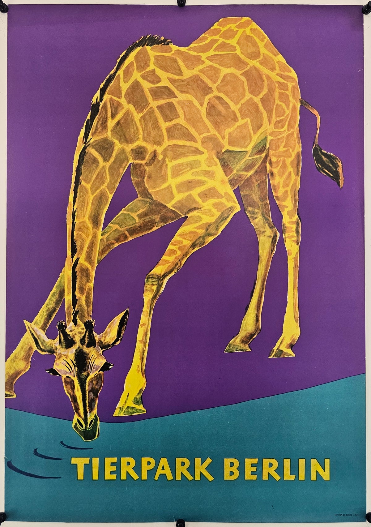 Tierpark Berlin, Giraffe - Original Vintage Poster