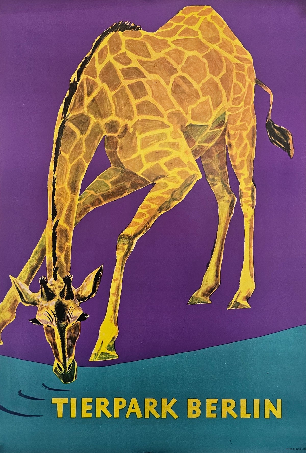 Tierpark Berlin, Giraffe - Original Vintage Poster