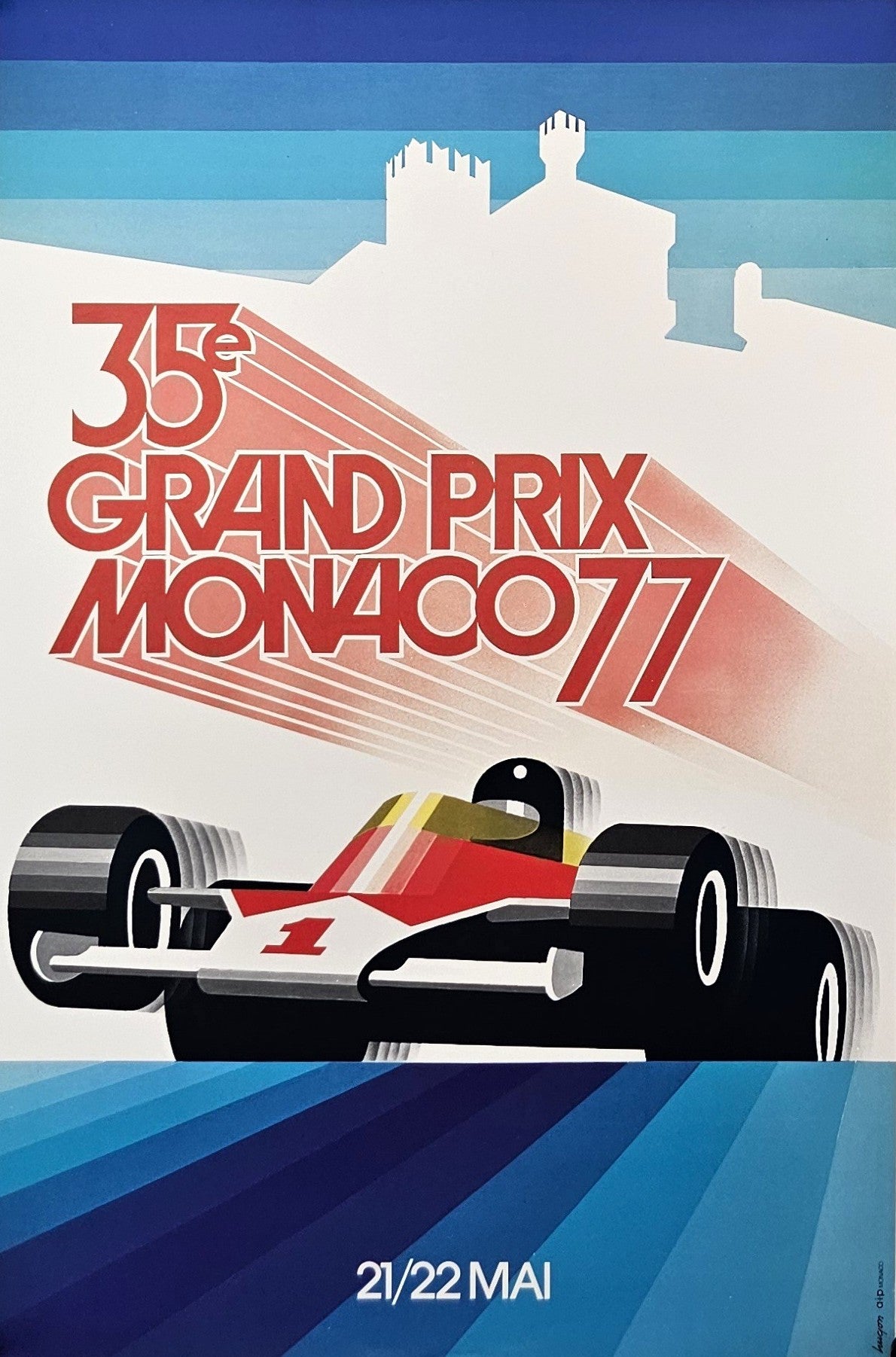 35e Grand Prix Monaco - Original Vintage Poster