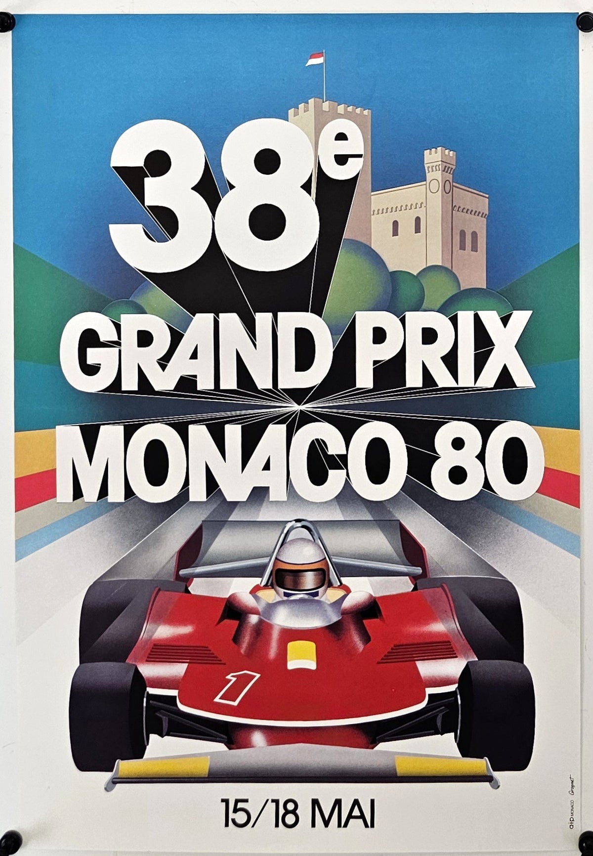 38e Grand Prix Monaco  - Original Vintage Poster