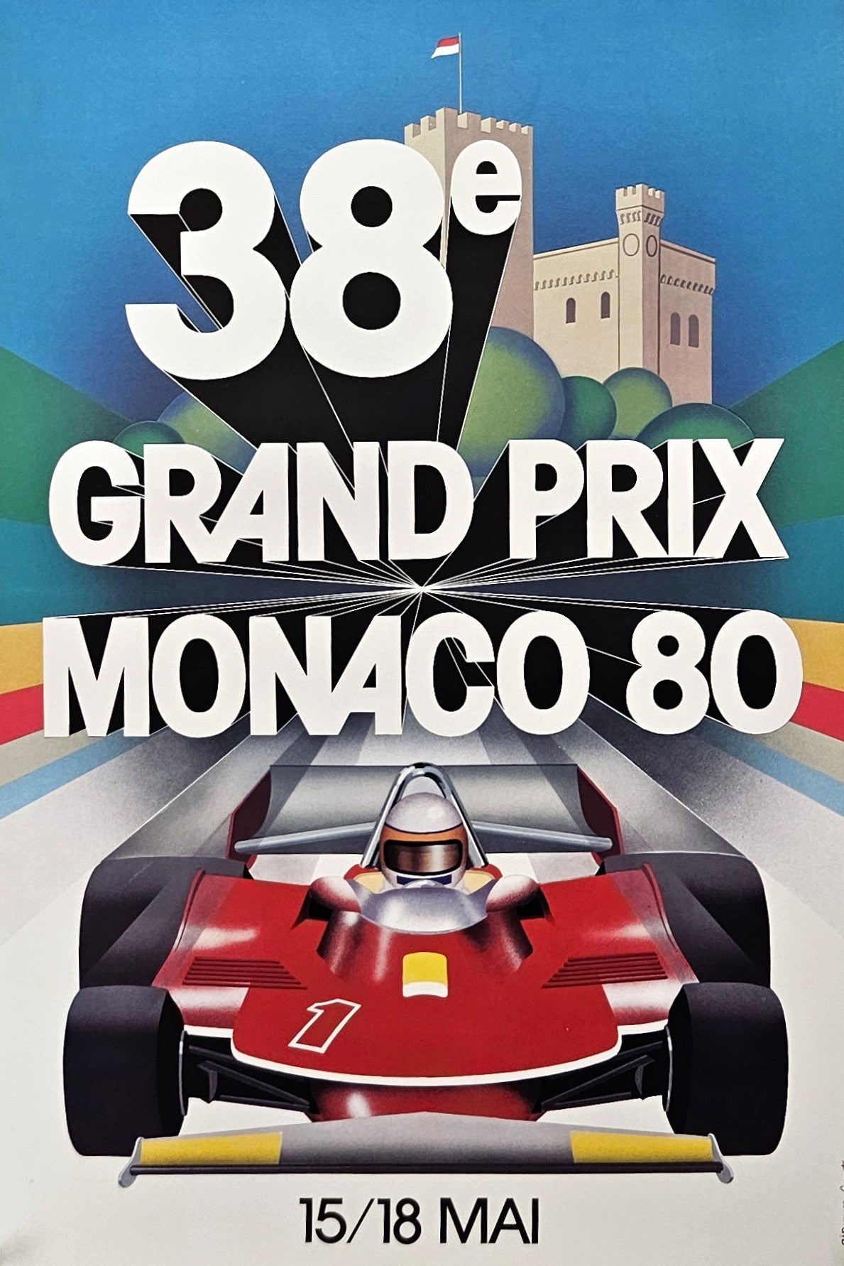 38e Grand Prix Monaco  - Original Vintage Poster