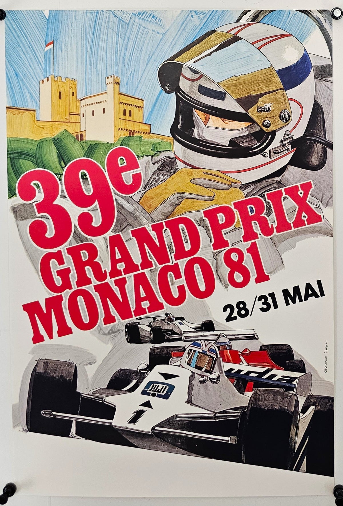 39e Grand Prix Monaco  - Original Vintage Poster