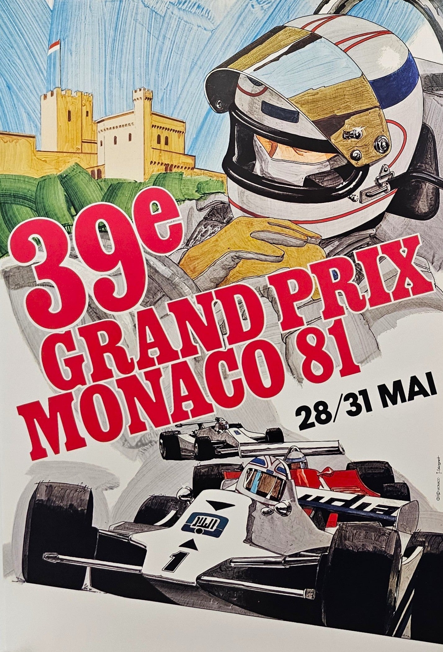 39e Grand Prix Monaco  - Original Vintage Poster