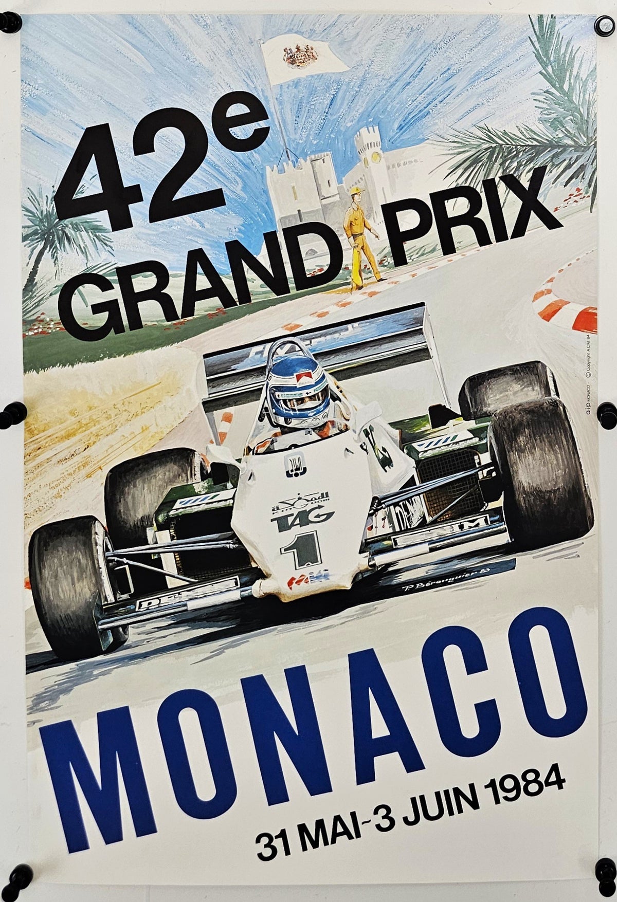 42e Grand Prix Monaco - Original Vintage Poster