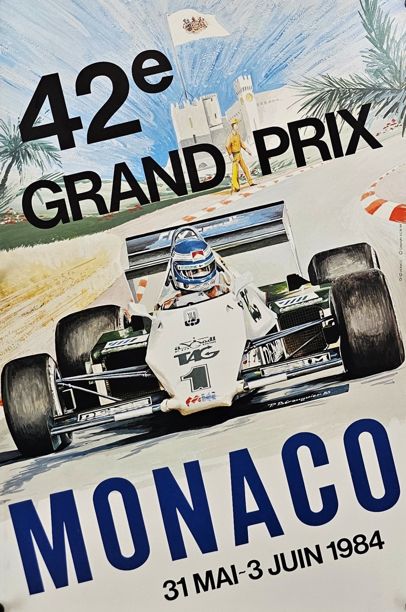 42e Grand Prix Monaco - Original Vintage Poster