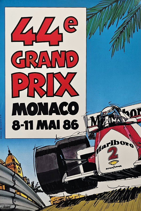 44 Grand Prix Monaco  - Original Vintage Poster