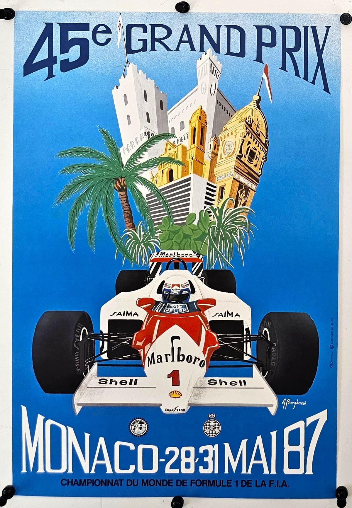 45e Grand Prix Monaco - Original Vintage Poster