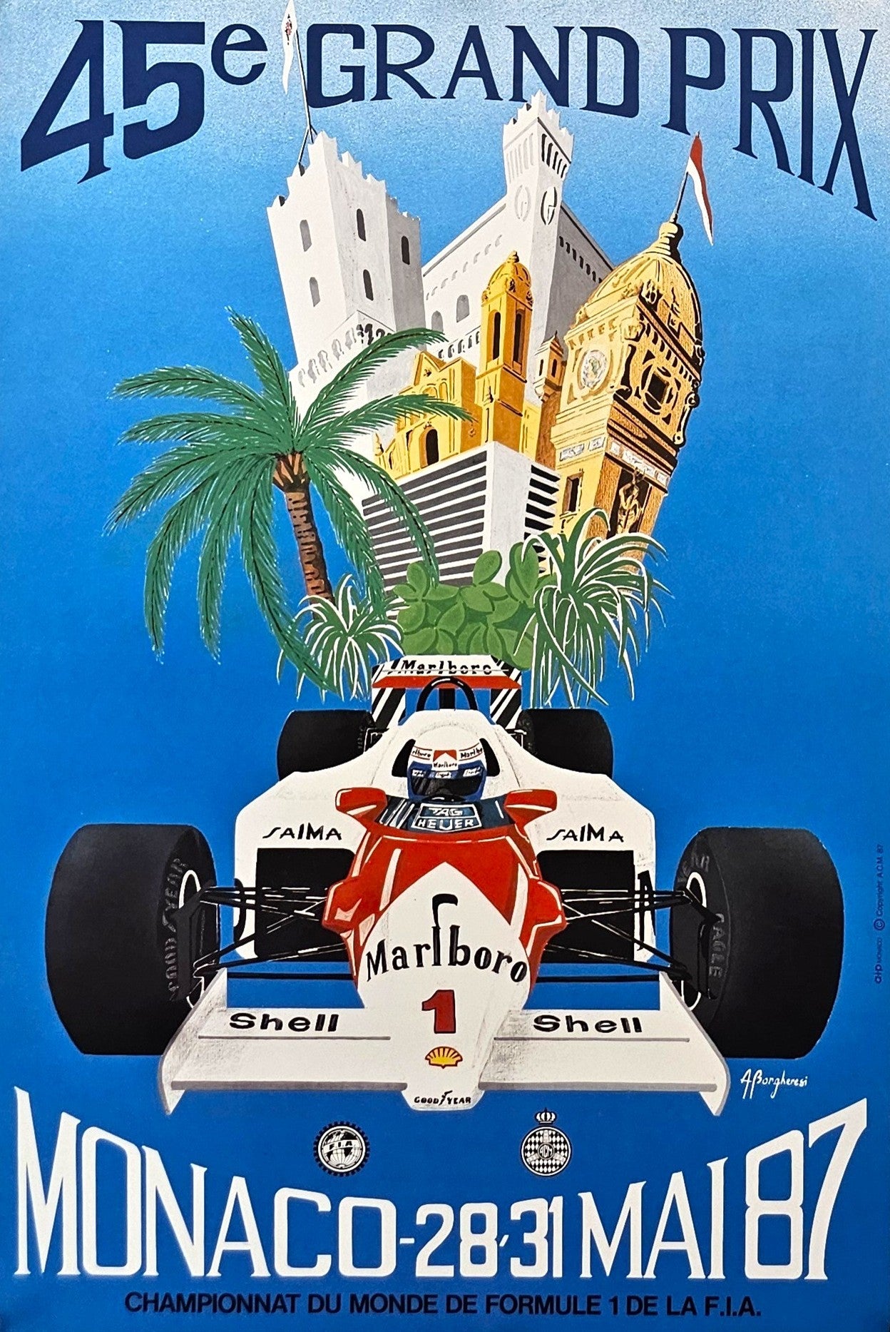 45e Grand Prix Monaco - Original Vintage Poster