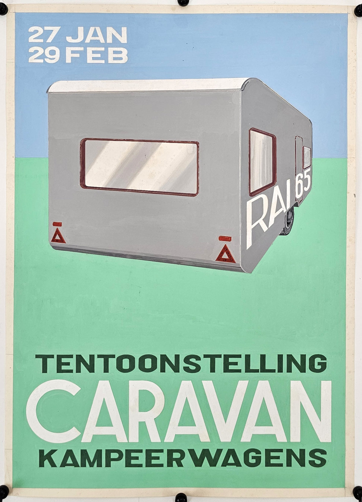 Caravan Exhibition, Amsterdam (Hand Painted Proof) - Original Vintage Poster
