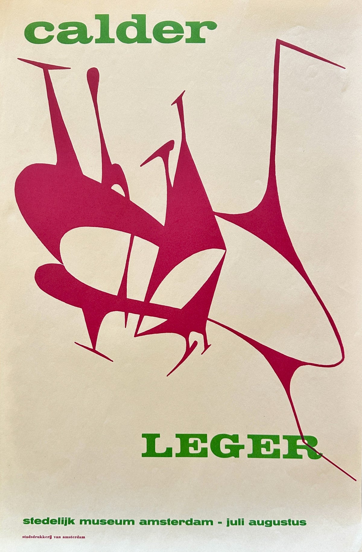 Calder and Léger, Stedelijk Museum Amsterdam - Original Vintage Poster