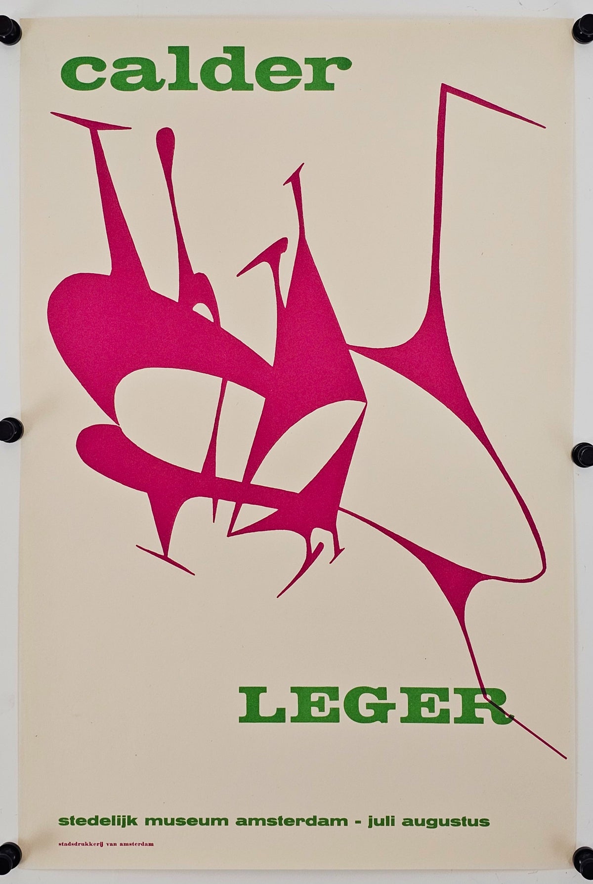 Calder and Léger, Stedelijk Museum Amsterdam - Original Vintage Poster