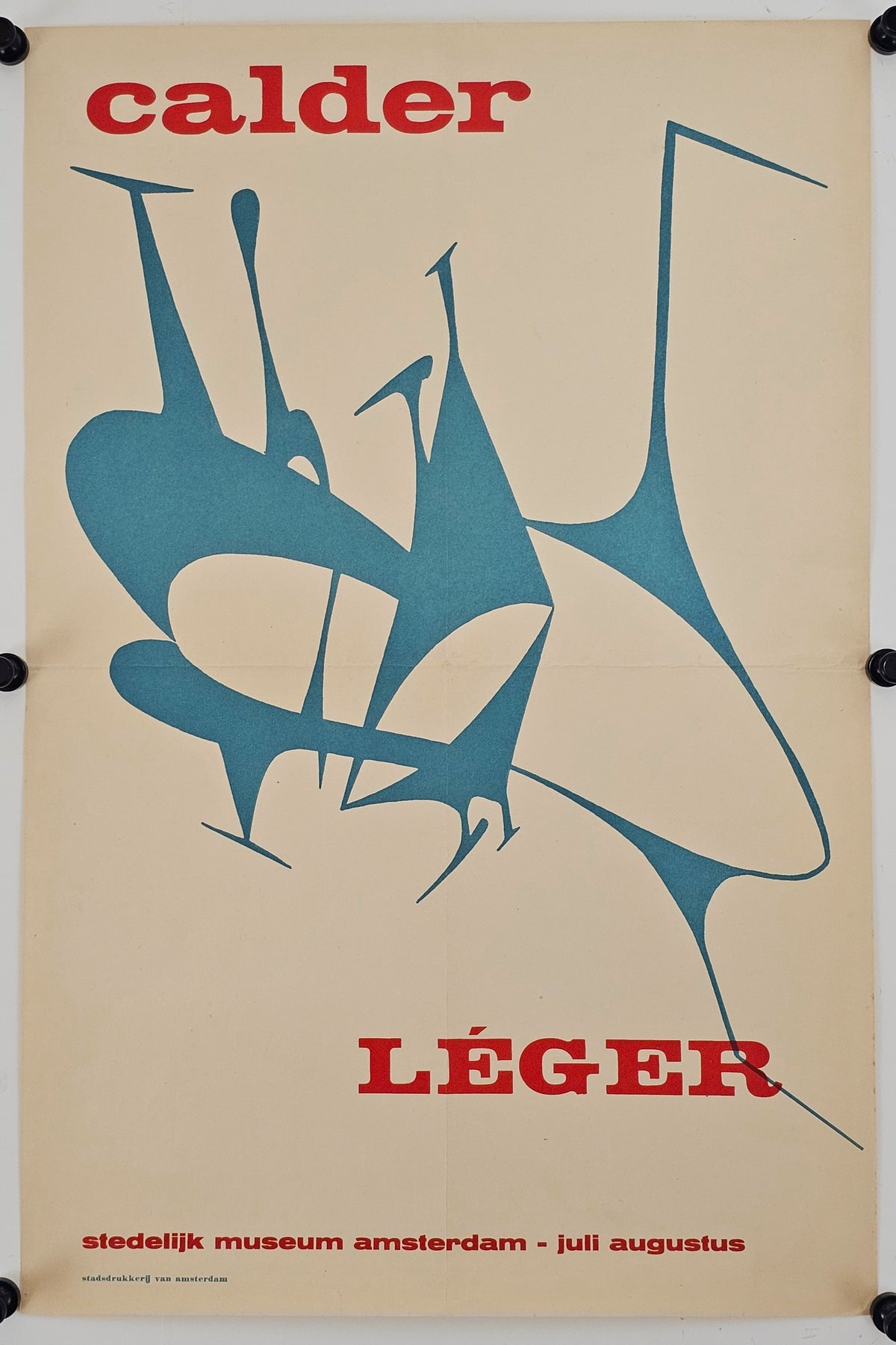 Calder and Léger, Stedelijk Museum Amsterdam - Original Vintage Poster