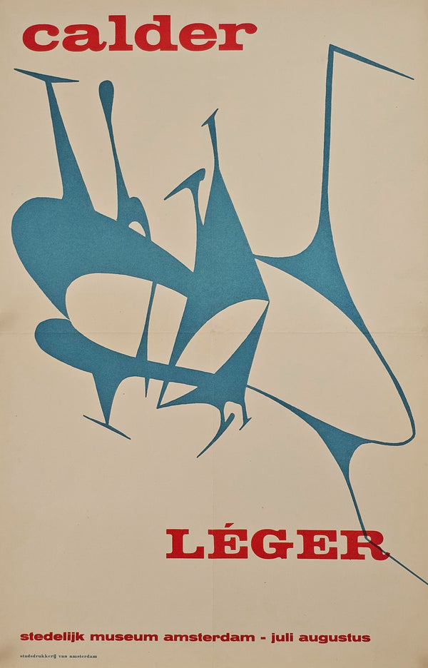 Calder and Léger, Stedelijk Museum Amsterdam - Original Vintage Poster