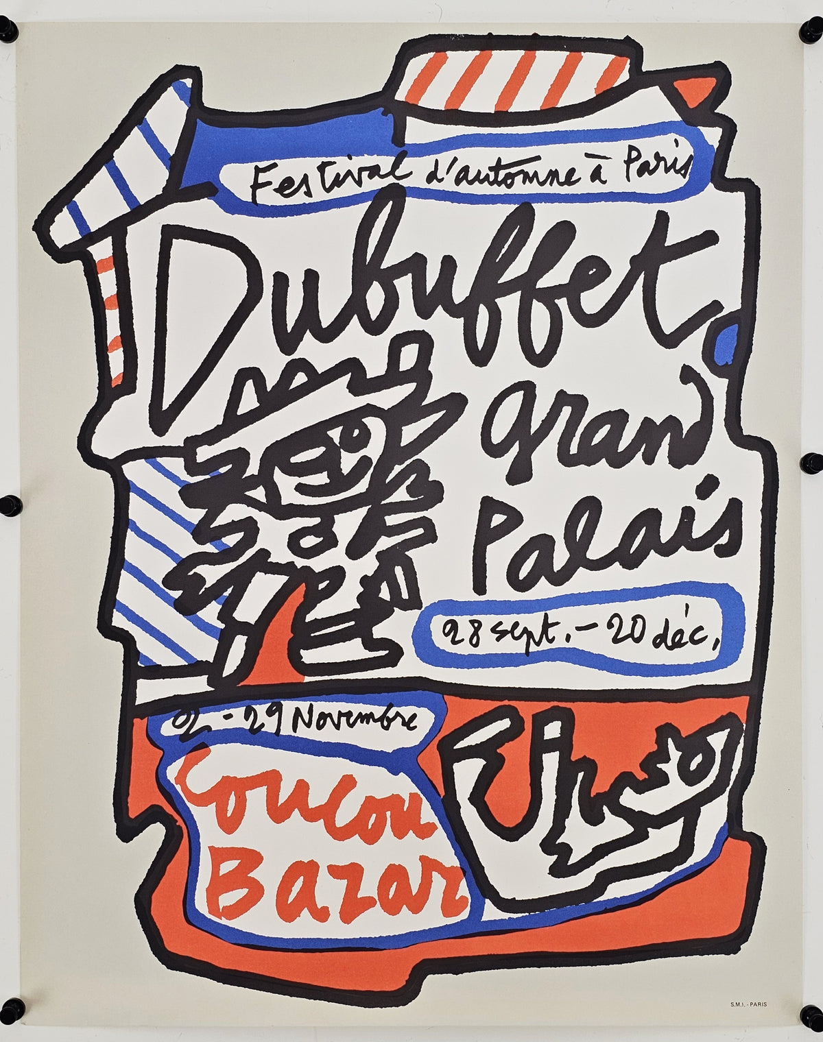 Jean Dubuffet, Grand Palais Bazar - Original Vintage Poster