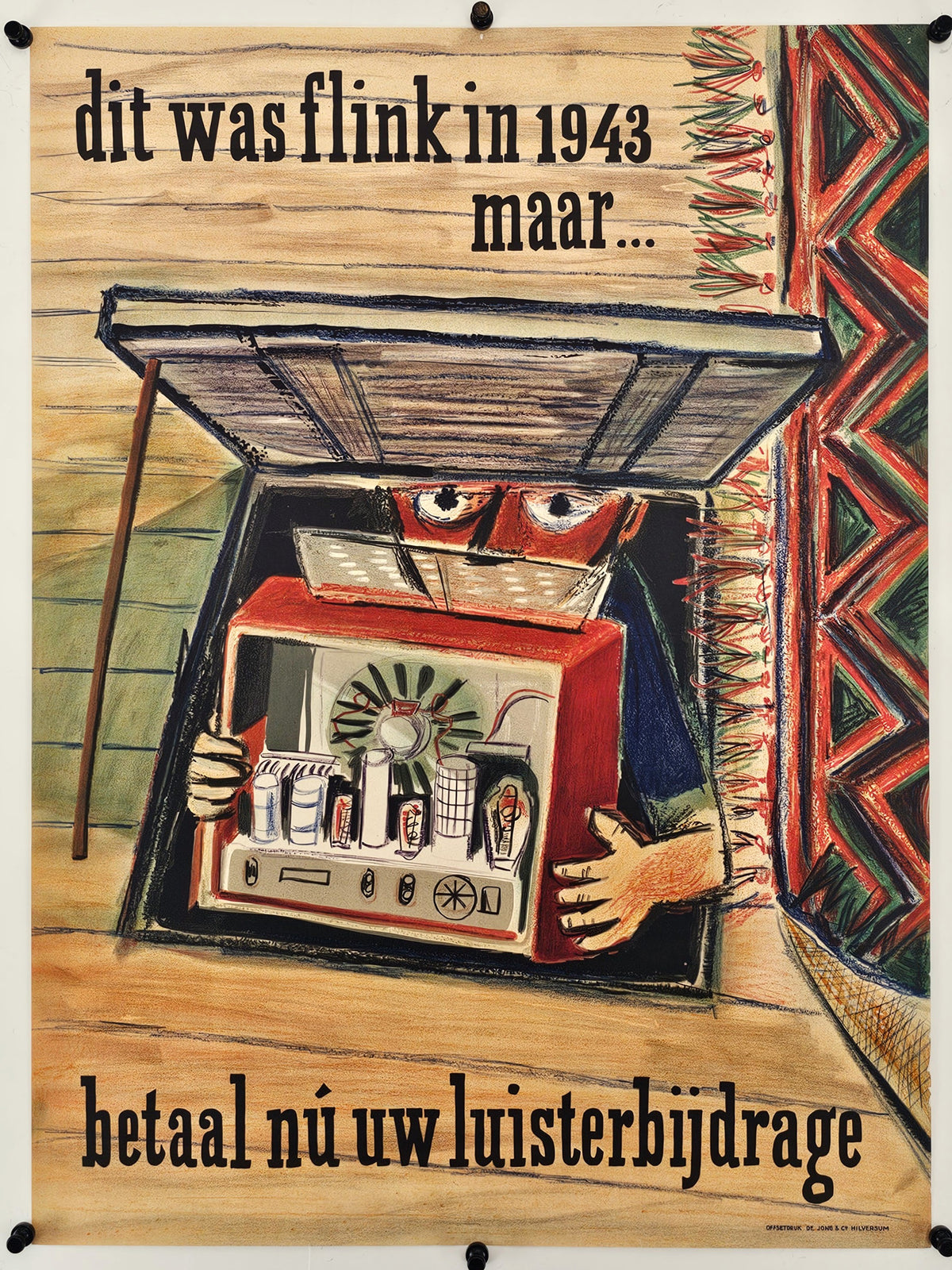 Pay Your Radio License  - Original Vintage Poster