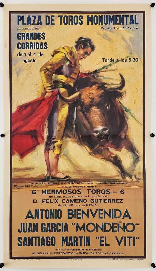 Plaza de Toros, Barcelona - Original Vintage Poster
