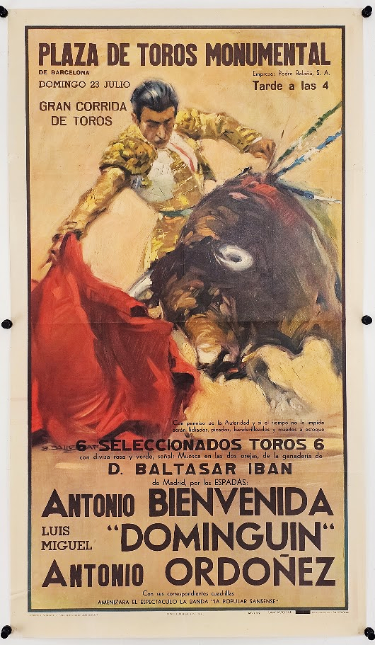 Plaza de Toros, Barcelona - Original Vintage Poster