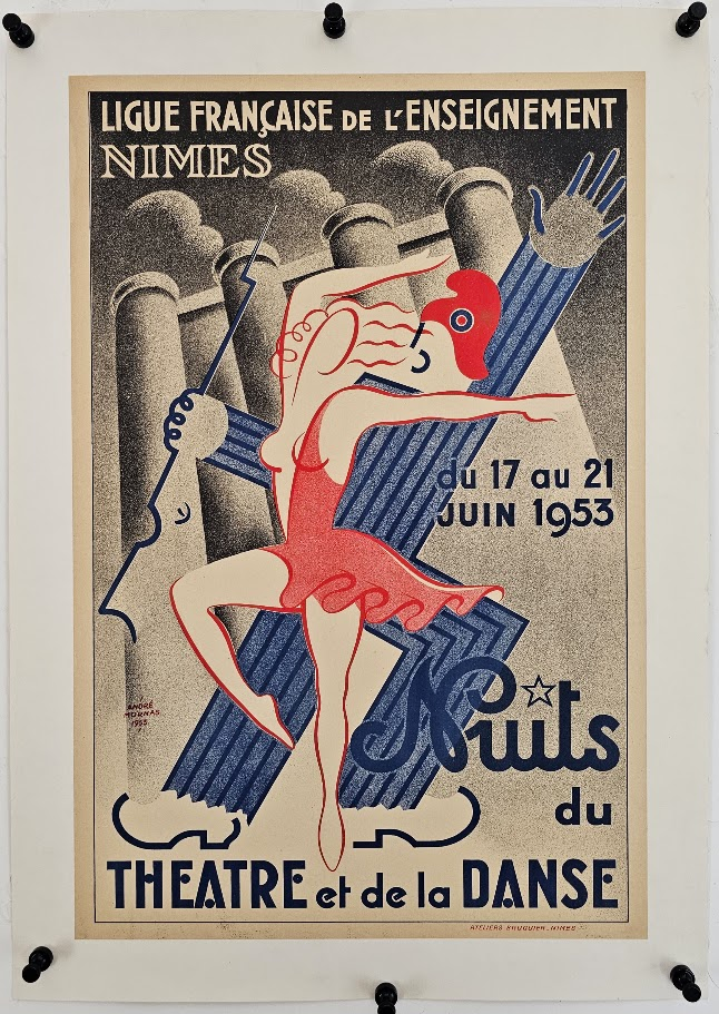 Nights of Theatre and Dance - Original Vintage Poster