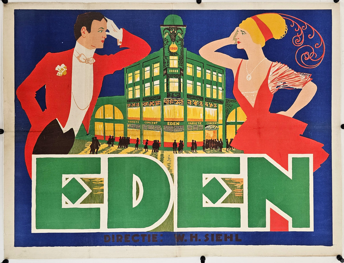 Eden Concert Variété, Amsterdam - Original Vintage Poster