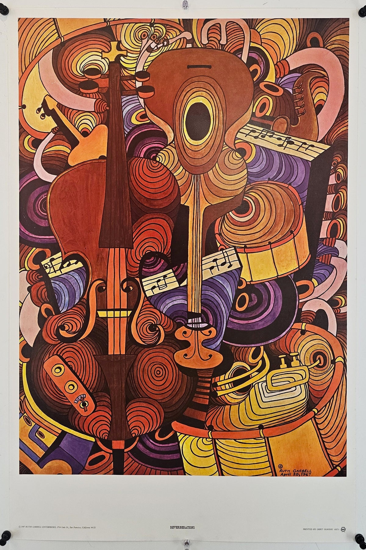 Reverberations By Ruth Garbell - Original Vintage Poster