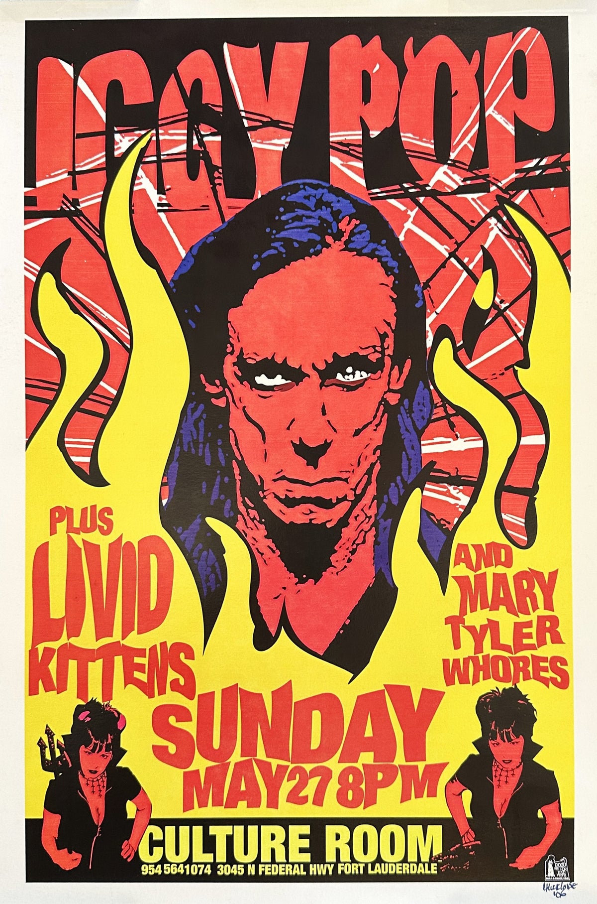 Iggy Pop by Chuck Loose (Signed)  - Original Vintage Poster