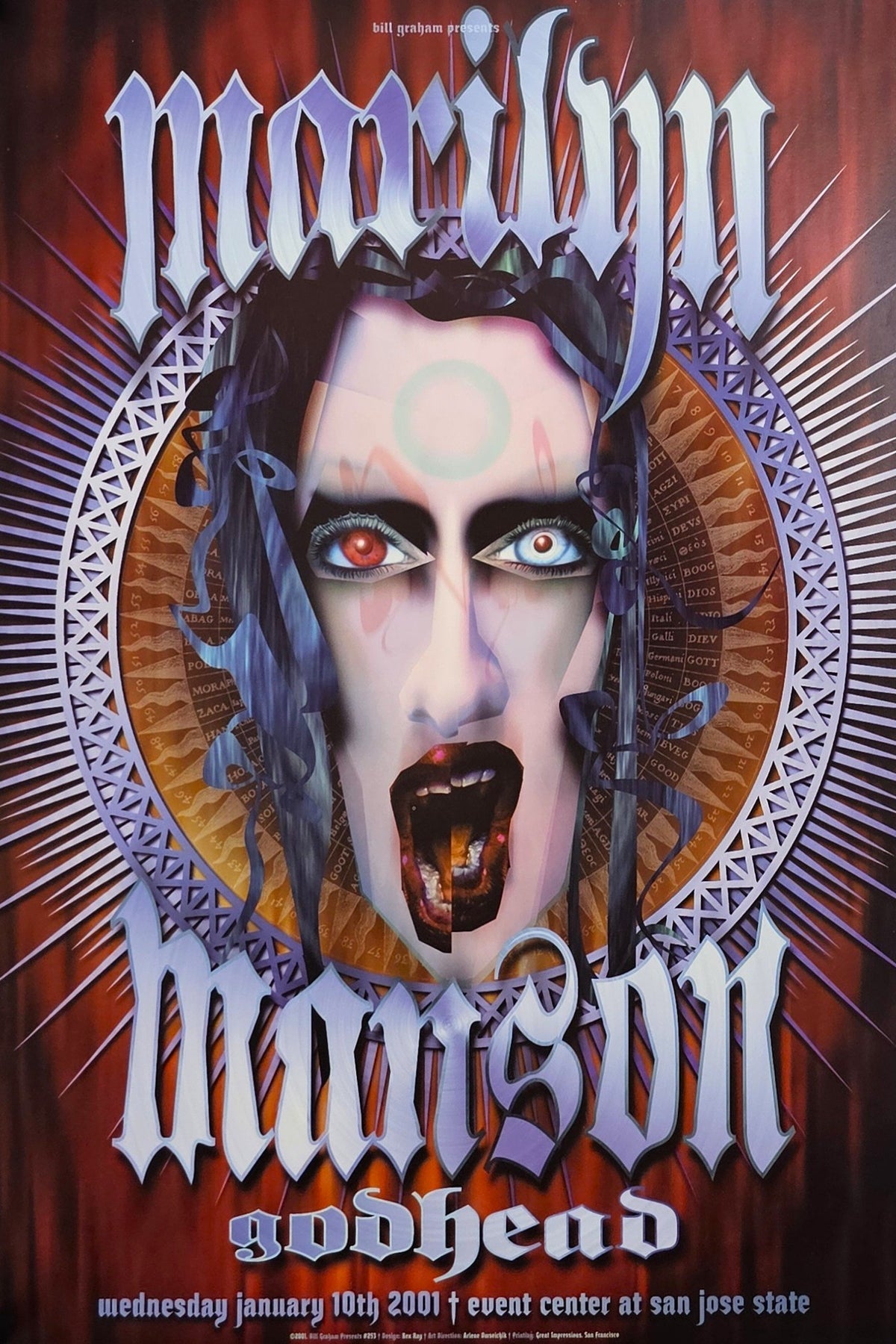 Marilyn Manson by Rex Ray (BGP-253) - Original Vintage Poster