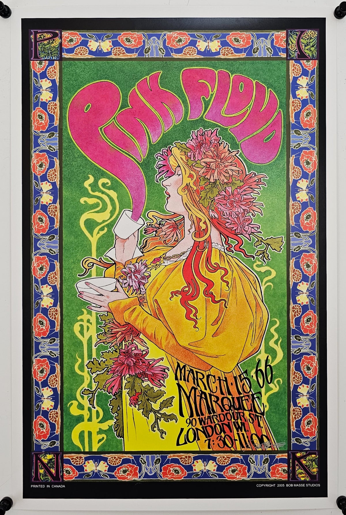 Pink Floyd, Mad Hatter Tea Party by Bob Massé (Signed) - Original Vintage Poster