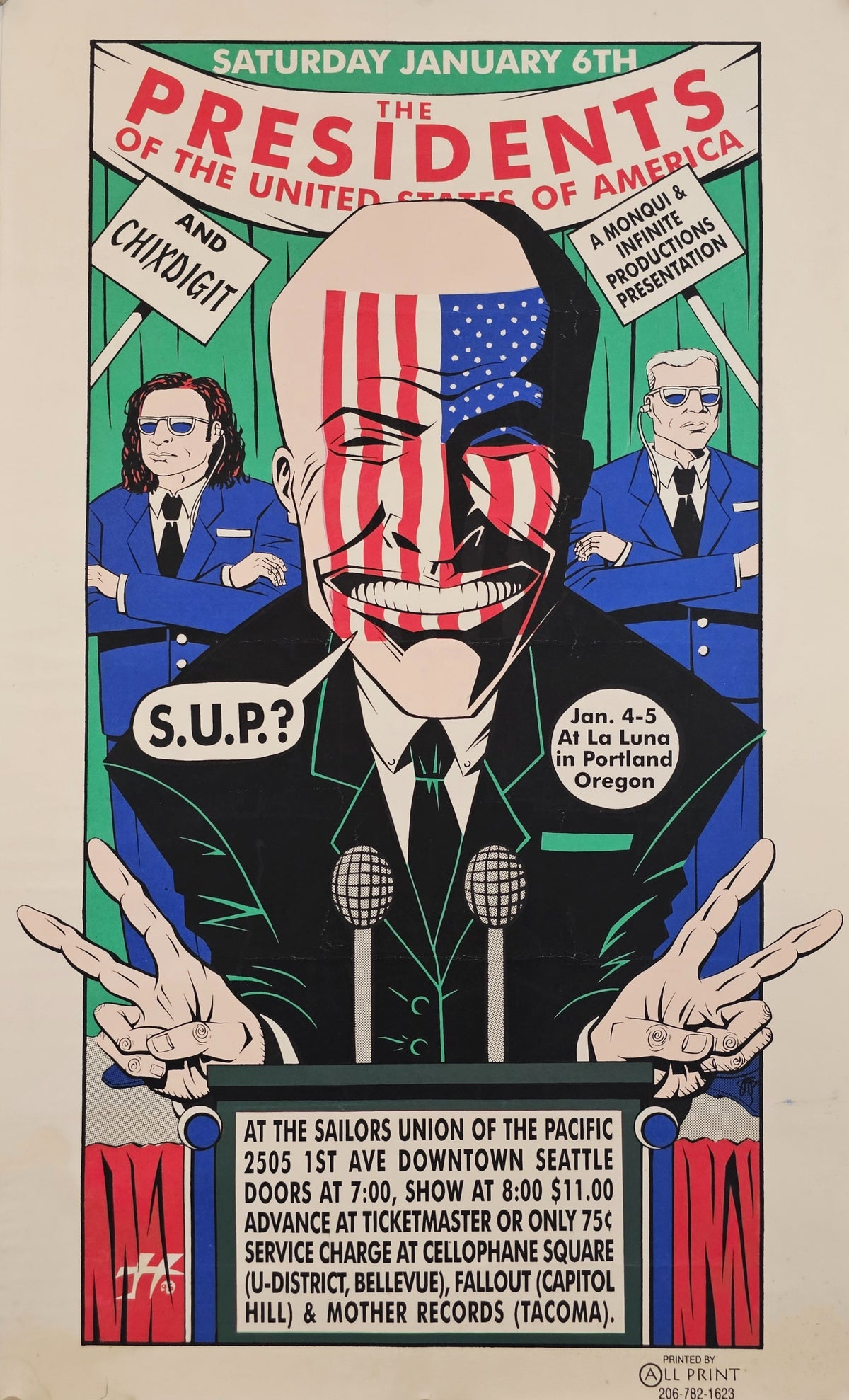 Presidents Of The United States Of America - Original Vintage Poster