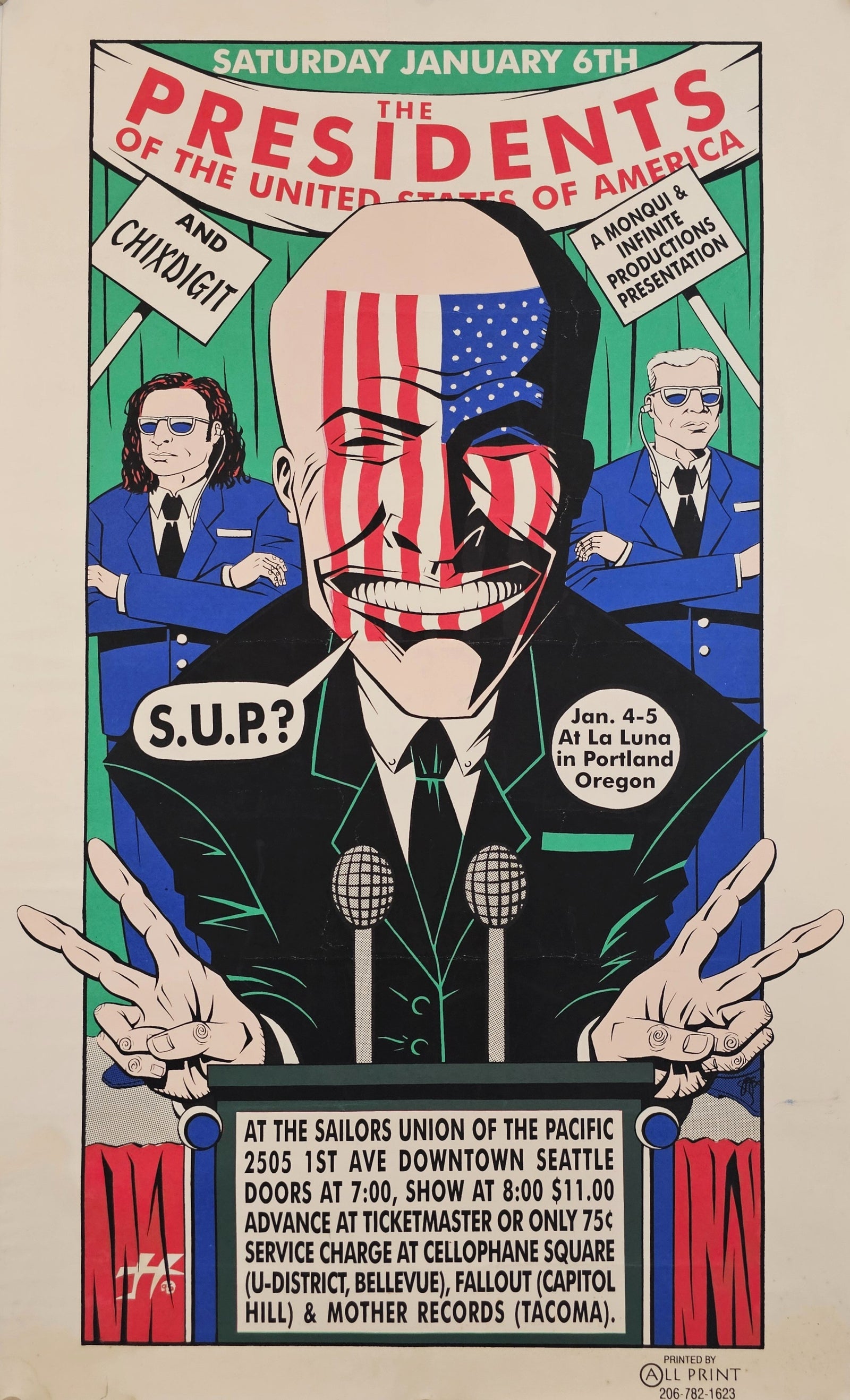 Presidents Of The United States Of America - Original Vintage Poster
