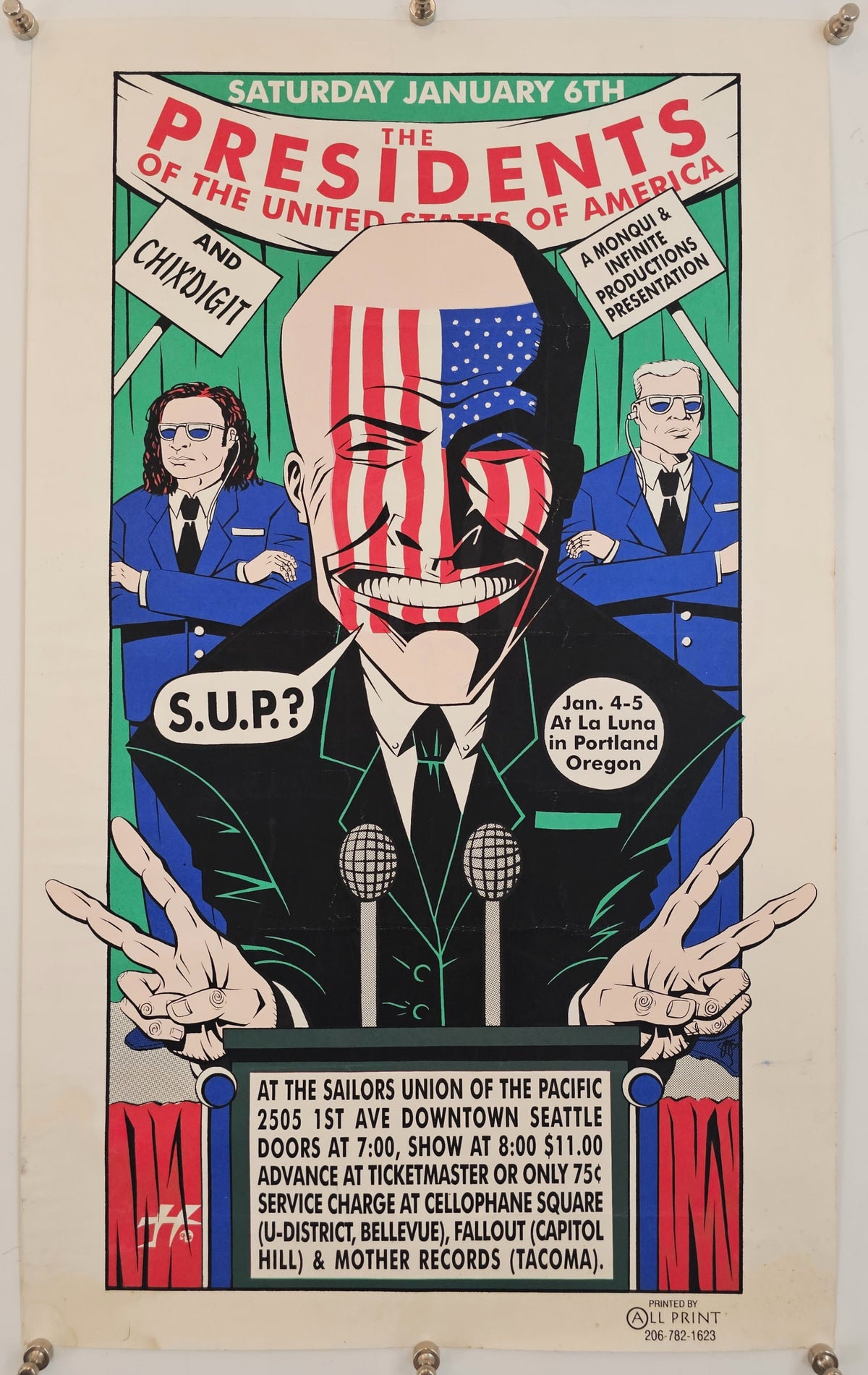 Presidents Of The United States Of America - Original Vintage Poster