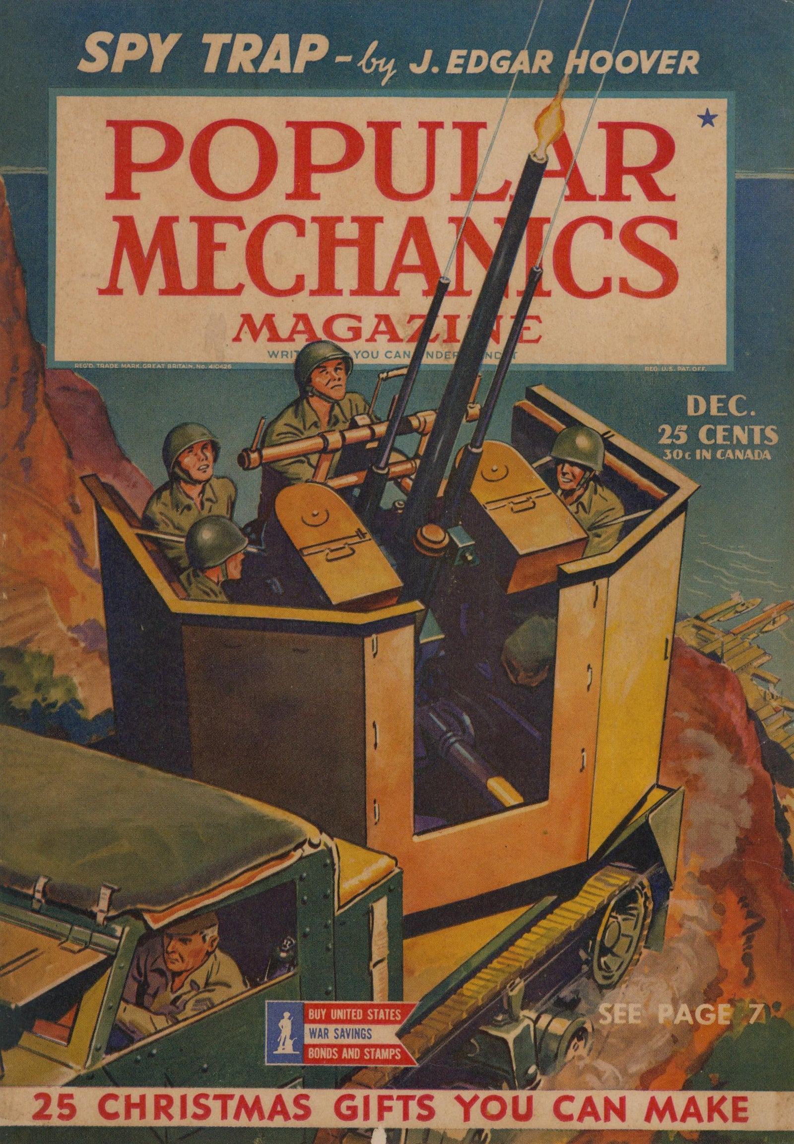 Spy Trap- Popular Mechanics - Authentic Vintage Cover Art