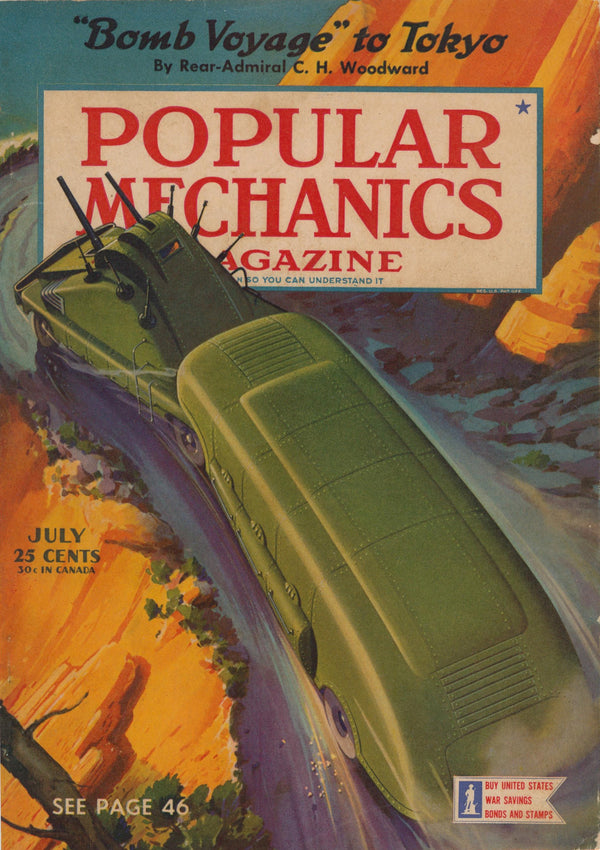 Bomb Voyage- Popular Mechanics - Authentic Vintage Cover Art