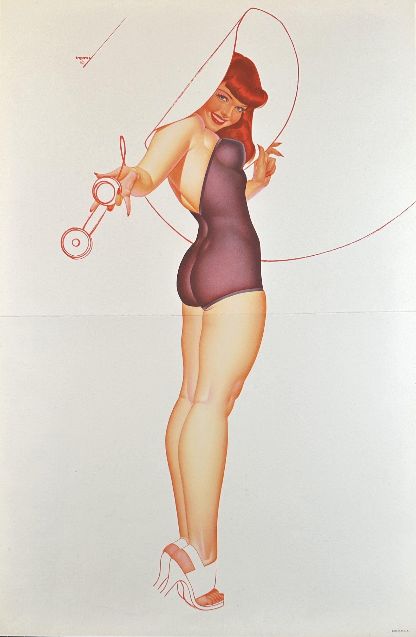 Esquire Centerfold by George Petty - Authentic Vintage Illustration