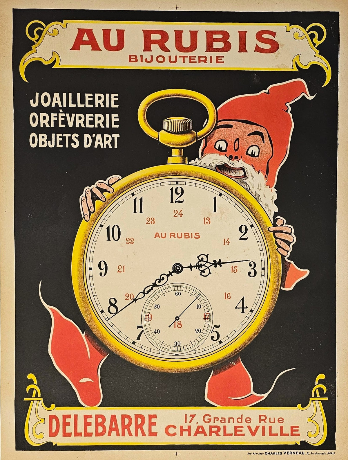 Au Rubis Watches Poster - Authentic Vintage Posters