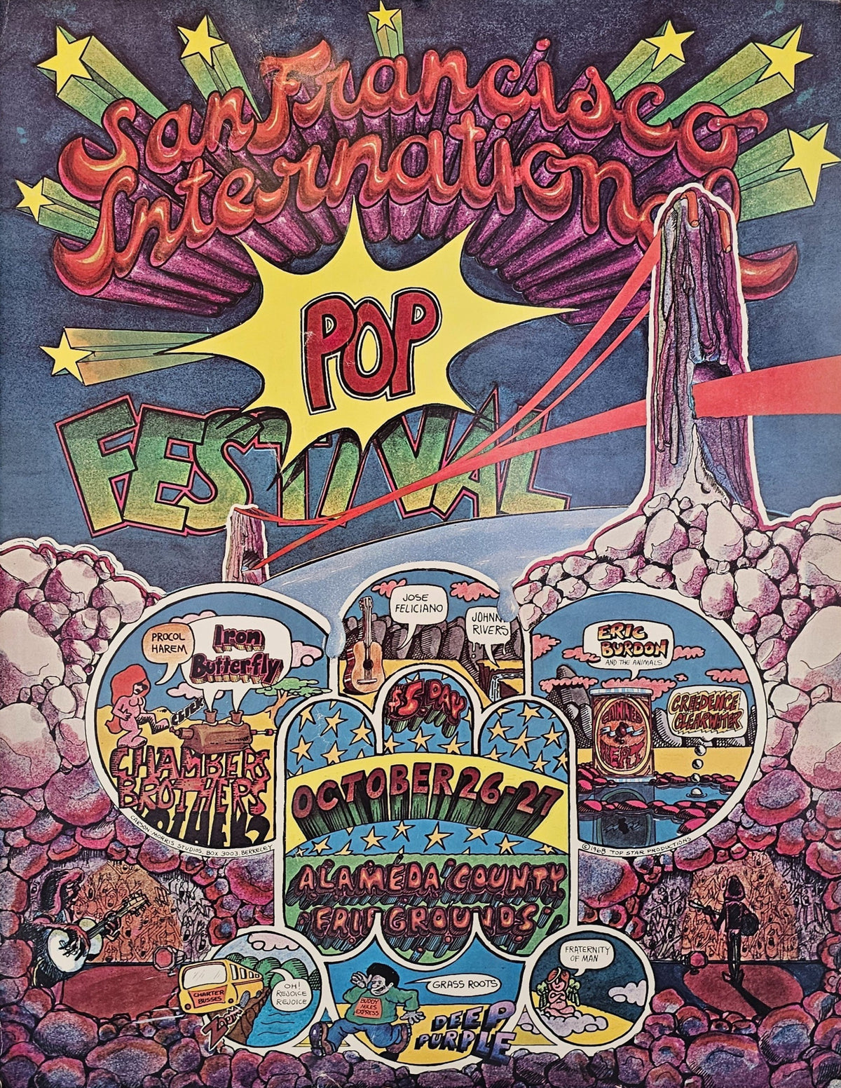 SF International Pop Festival  - Original Vintage Poster