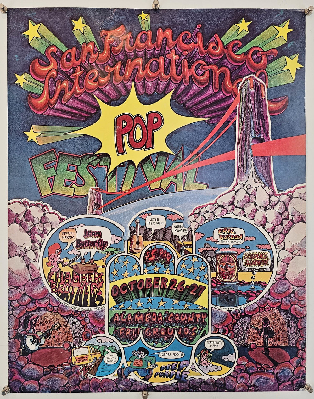 SF International Pop Festival  - Original Vintage Poster
