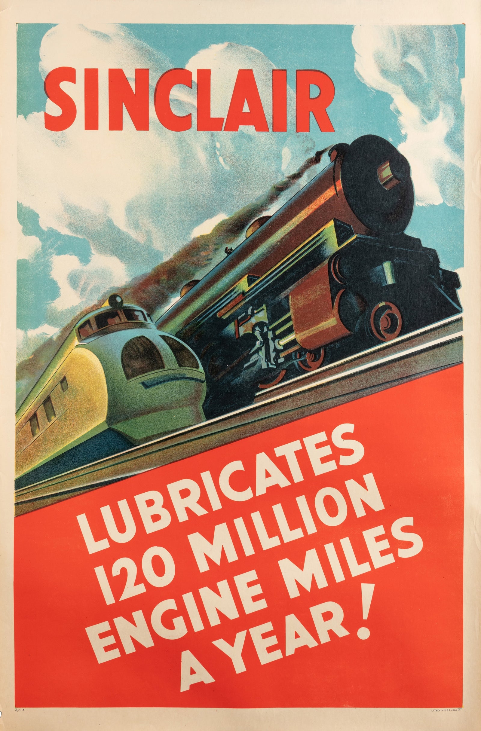 Sinclair, Engine Lubricant - Authentic Vintage Poster
