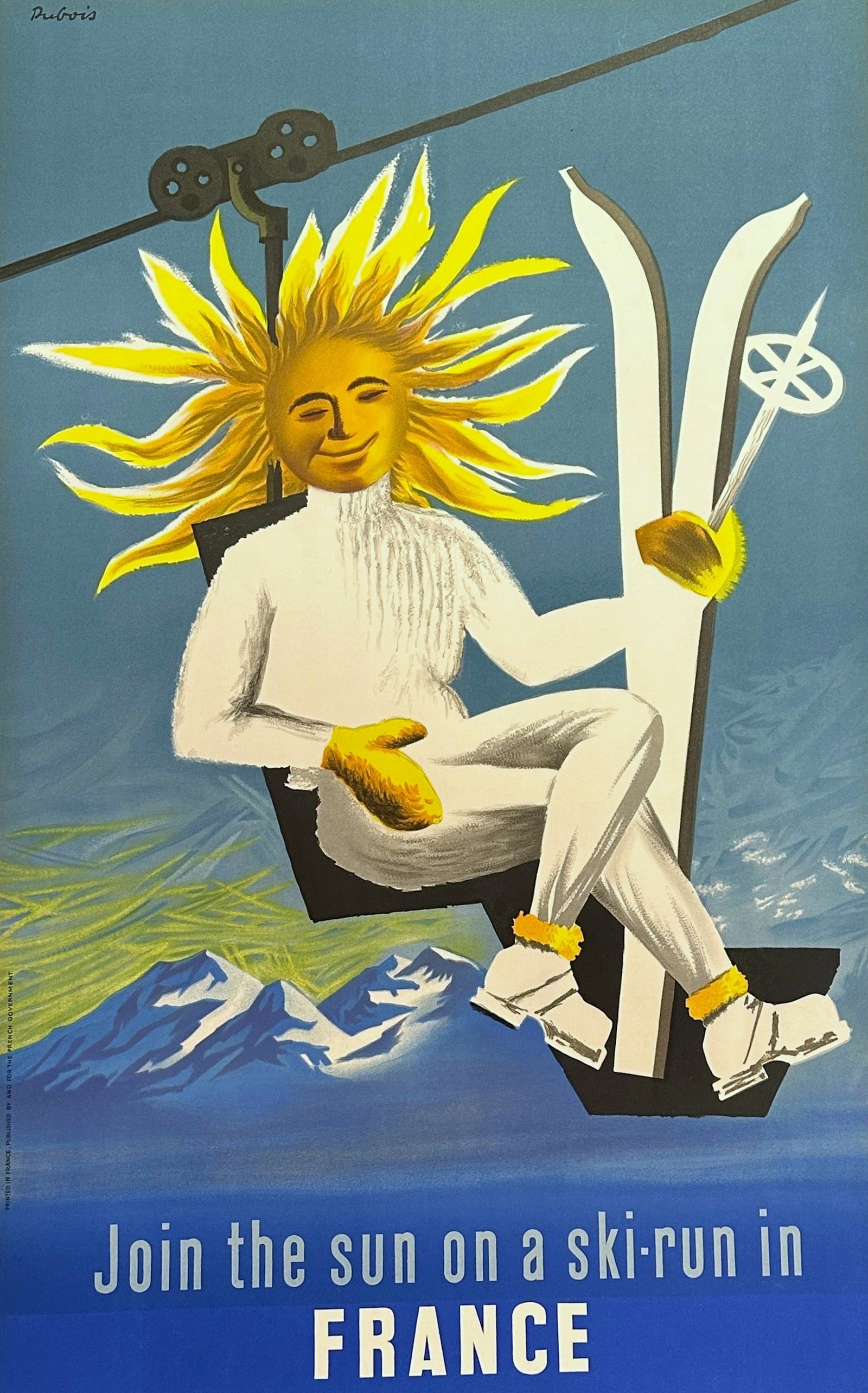 Ski France - Authentic Vintage Poster