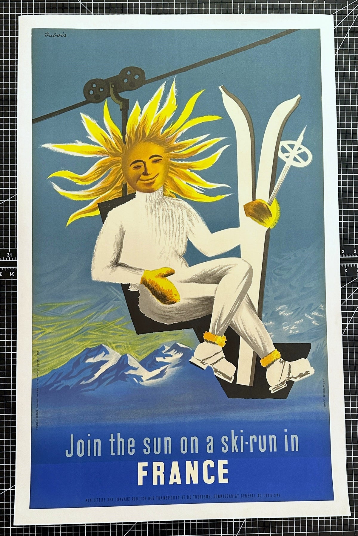 Ski France - Authentic Vintage Poster