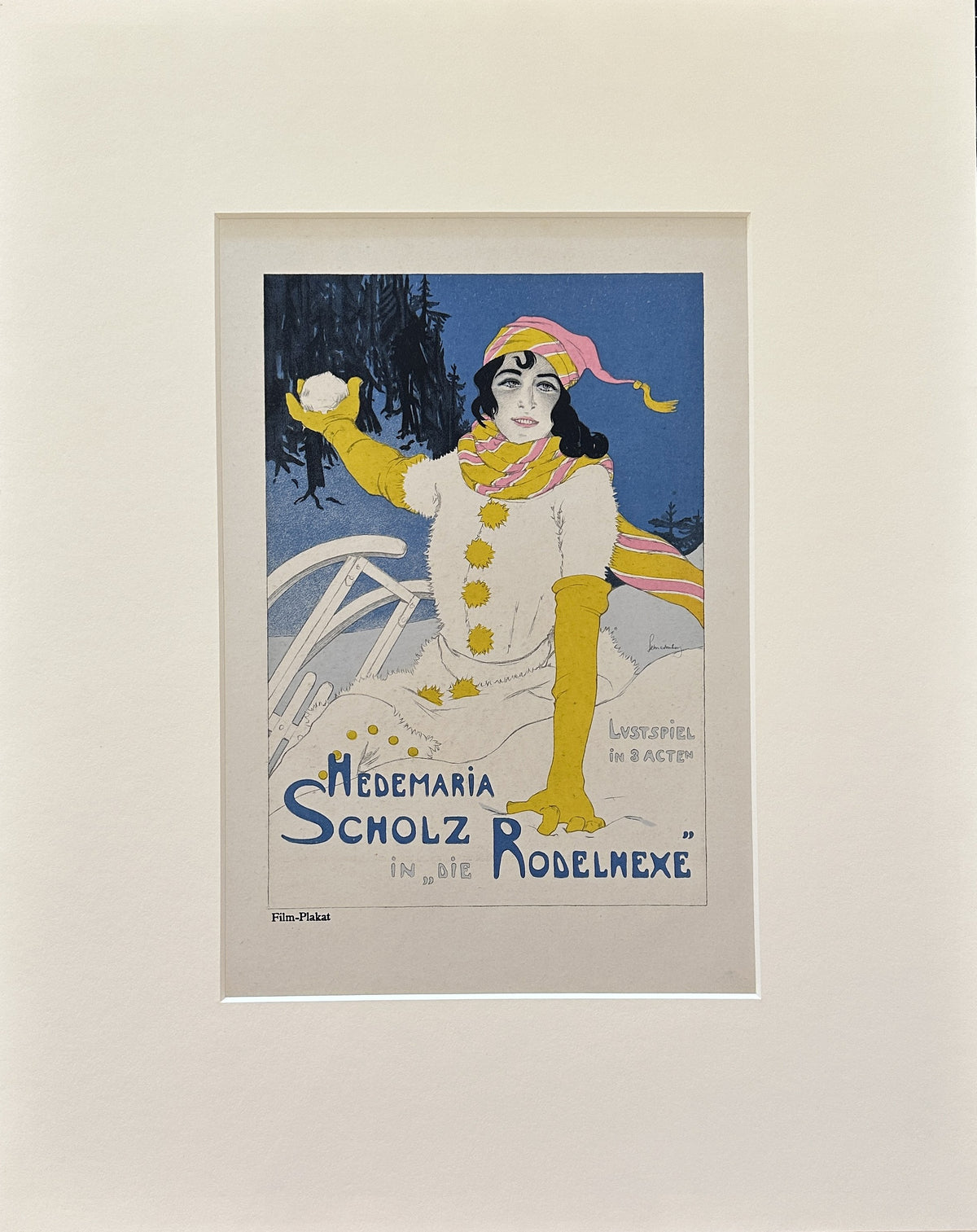 Der Salamander/Die Rodelhexe (double-sided) - Authentic Vintage Illustration