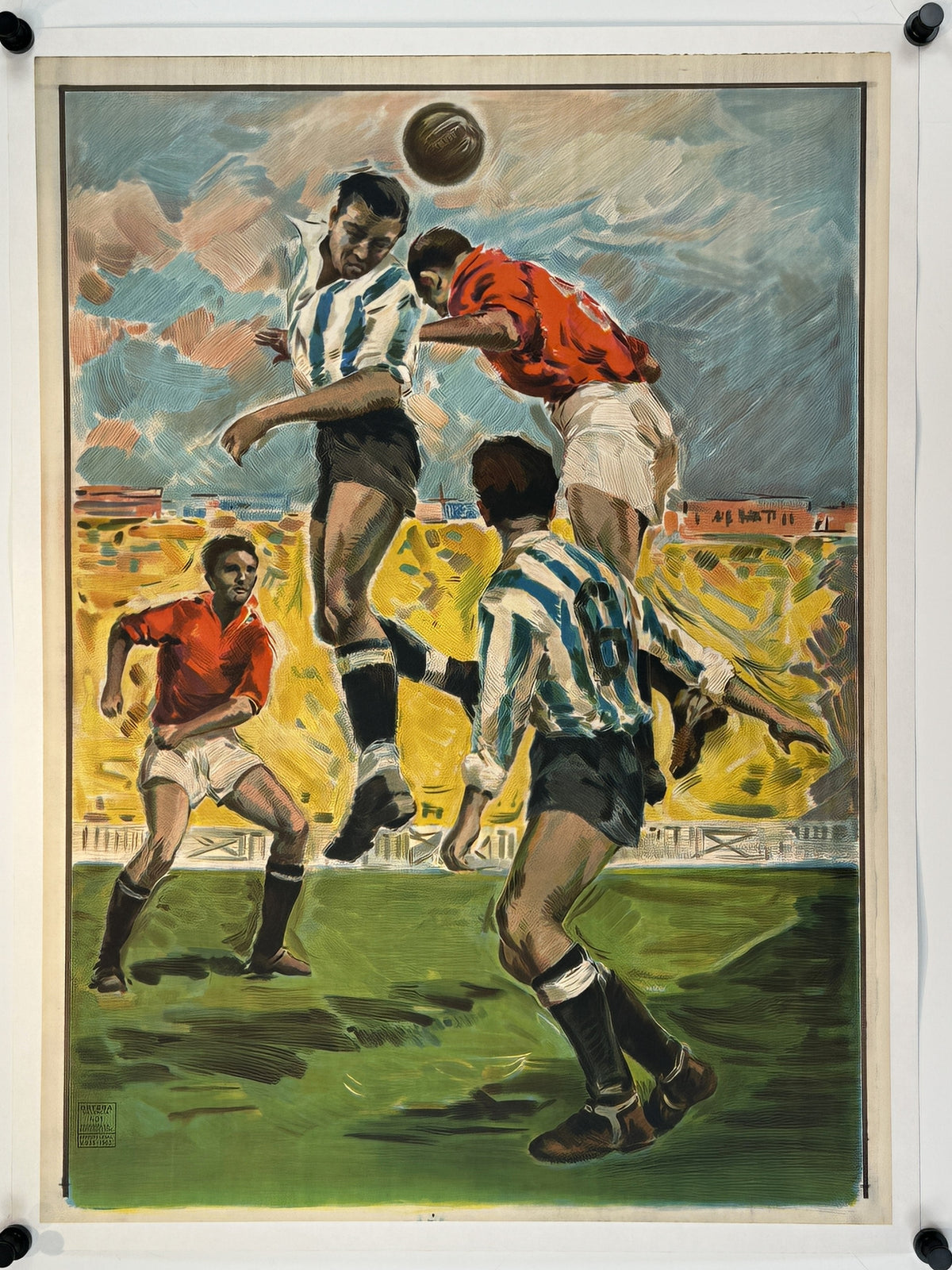 Argentina vs. Spain- Header - Authentic Vintage Poster