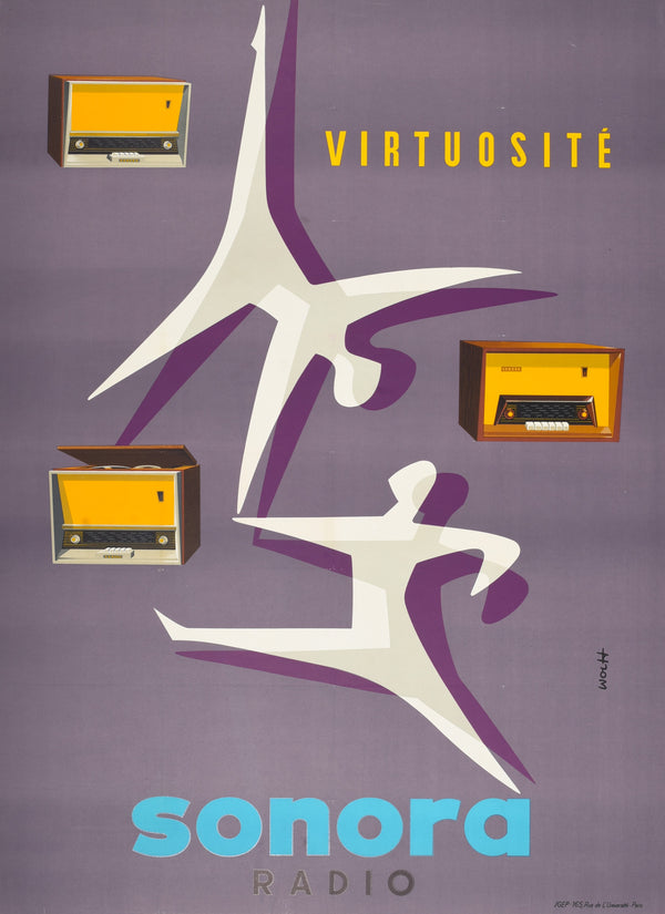 Sonora Virtuosité Radio - Authentic Vintage Poster