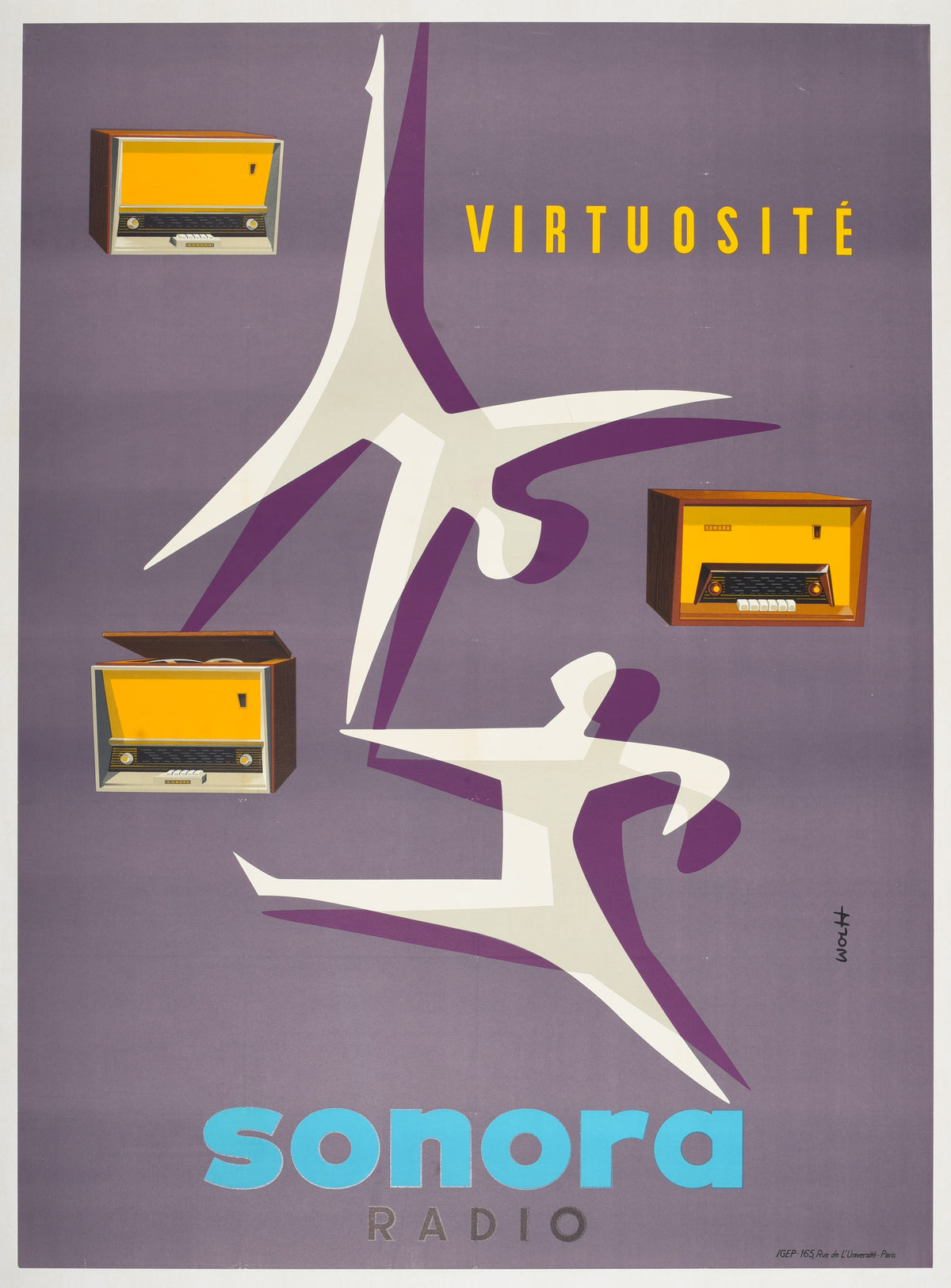 Sonora Virtuosité Radio - Authentic Vintage Poster