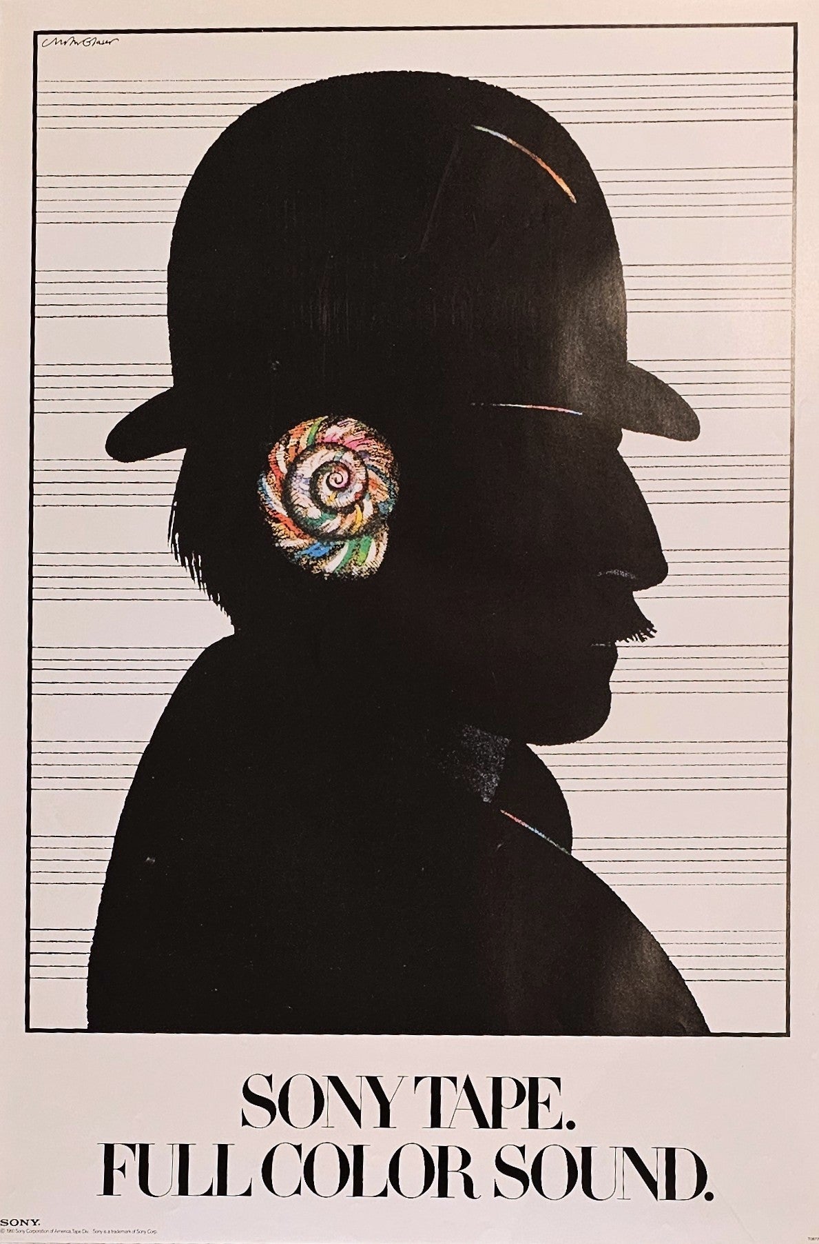 Sony, Full Color Sound by Milton Glaser - Authentic Vintage Poster