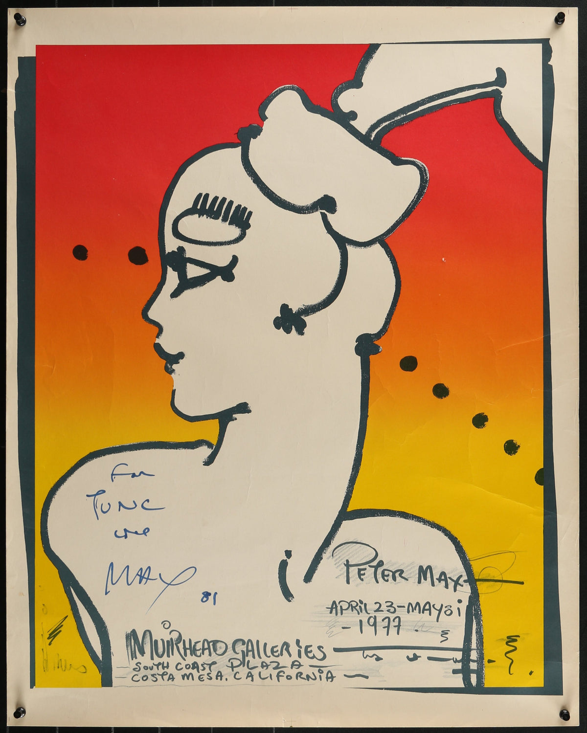 Peter Max for Muirhead Galleries (Hand Signed) - Original Vintage Poster