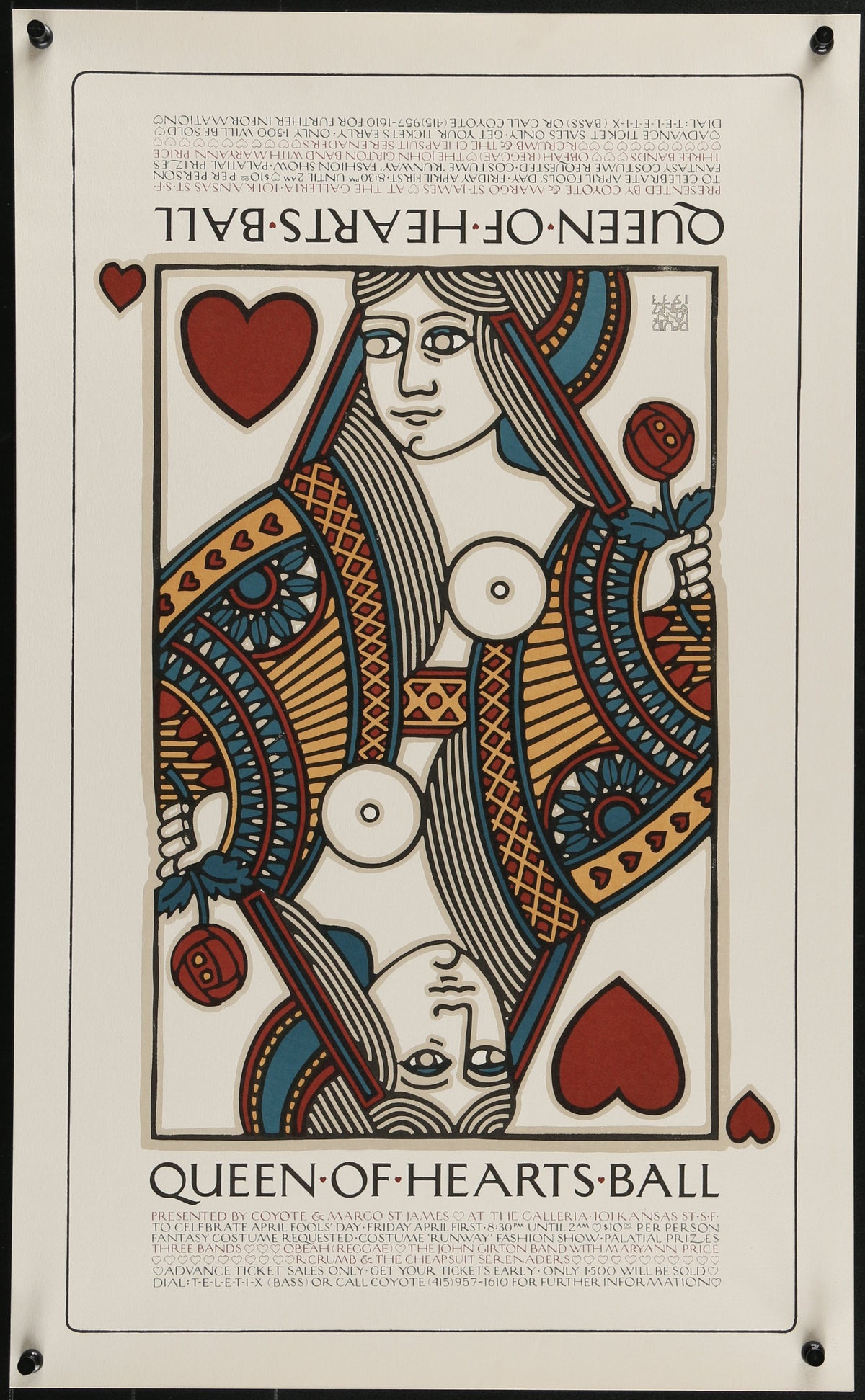 Queen of Hearts Ball - Original Vintage Poster