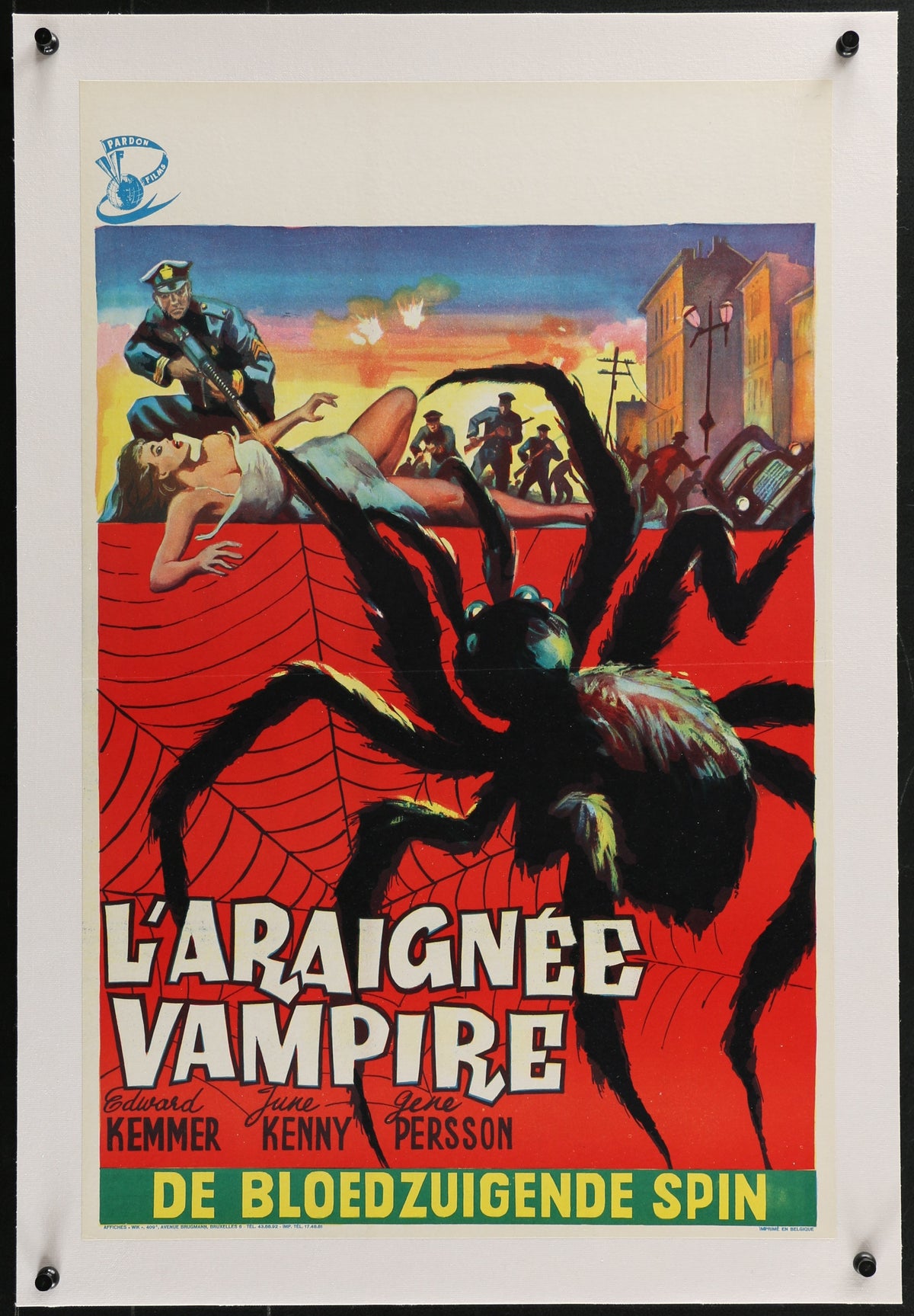 Vampire Spider, Belgian Release - Authentic Vintage Poster