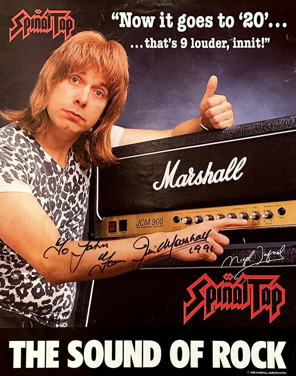 Spinal Tap- Marshall Amplifier (Signed) - Authentic Vintage Poster